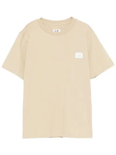 C.p. Company Kids' Logo-patch T-shirt In Neutral