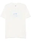 C.p. Company C.p.company Logo Print T Shirt In 103 Gauze White