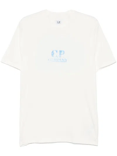 C.p. Company C.p.company Logo Print T Shirt In White