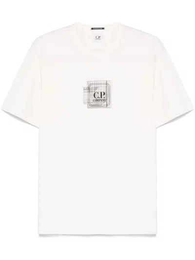 C.p. Company Tshirts Clothing In 103 Gauze White