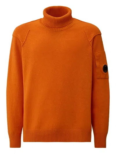 C.p. Company Turtleneck Sweater In Orange