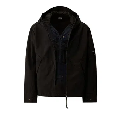 Pre-owned C.p. Company Twill Hooded Lens Jacket 'total Eclipse' | Blue | Men's Size L