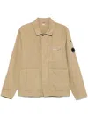 C.p. Company Twill Shirt Jacket In Neutrals
