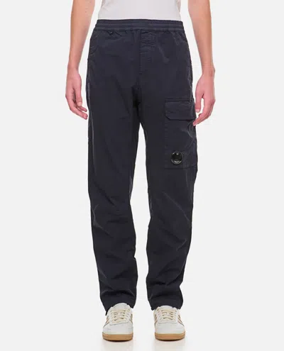 C.p. Company Twill Stretch Regular Utility Pants In Blue
