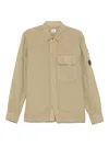 C.p. Company Twill-weave Overshirt In Green