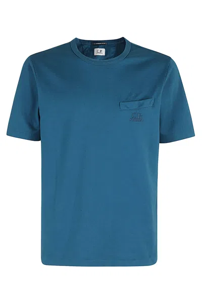 C.p. Company Twisted Pocket Tshirt In Ink Blue