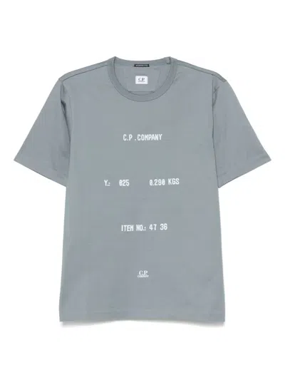 C.p. Company Typographic-logo Jersey T-shirt In Blue