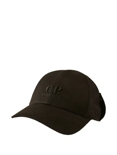 C.p. Company Kids' U16 Gabardine Lenses Cap In Black