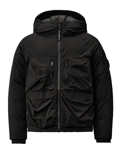 C.p. Company Kids' U16 Pro-tek Down Hooded Jacket In Black