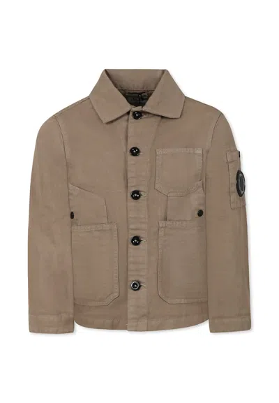 C.p. Company Undersixteen Kids' Beige Jacket For Boy