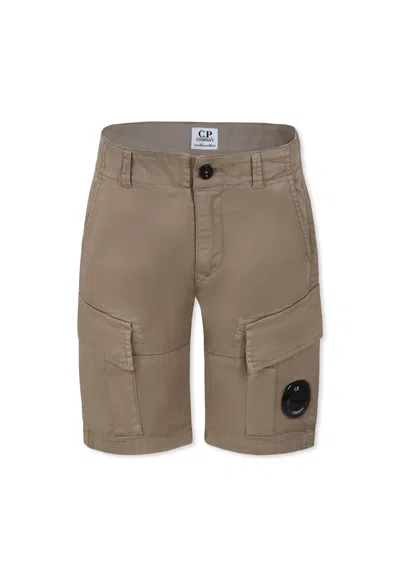 C.p. Company Undersixteen Kids' Beige Shorts For Boy