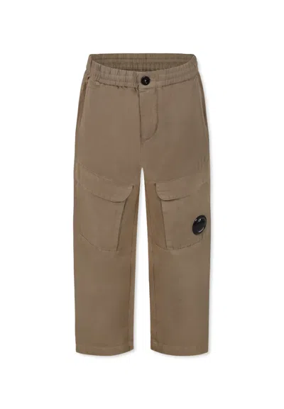 C.p. Company Undersixteen Kids' Beige Trousers For Boy