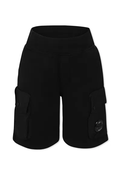 C.p. Company Undersixteen Kids' Black Shorts For Boy