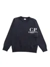C.p. Company Undersixteen Black Sweater In Blue