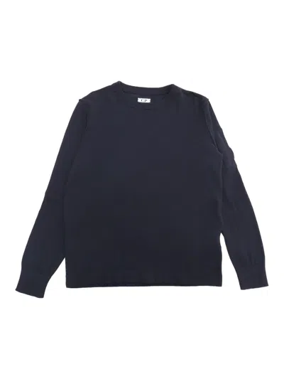 C.p. Company Undersixteen Kids' Black Sweater In Blue