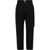 C.P. COMPANY UNDERSIXTEEN BLACK TROUSERS FOR BOY WITH C.P. COMPANY LENS.