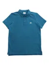 C.p. Company Undersixteen Blue Polo With Logo In Blue