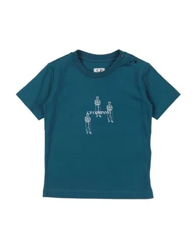 C.p. Company Undersixteen Babies' C. P. Company Undersixteen Toddler Boy T-shirt Deep Teal Size 3 Cotton, Elastane