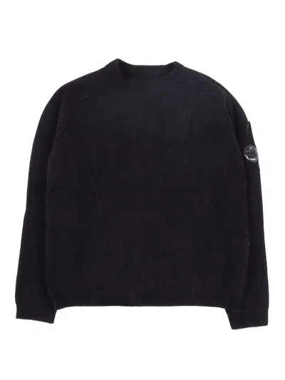 C.p. Company Undersixteen Kids' Crewneck Sweater In Black