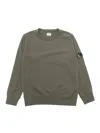 C.p. Company Undersixteen Crewneck Sweater In Green