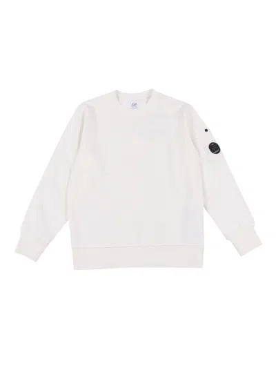 C.p. Company Undersixteen Kids' White T-shirt For Boy With Lens