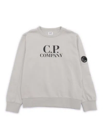 C.p. Company Undersixteen Kids' Crewneck Sweater In Neutral