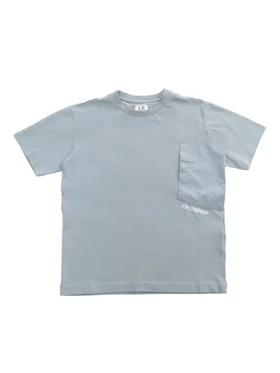 C.p. Company Undersixteen Kids' Gray T-shirt With Pocket In Grey