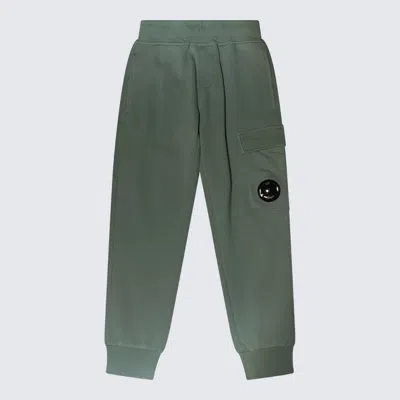 C.p. Company Undersixteen Kids' Green Cotton Pants In Green Bay
