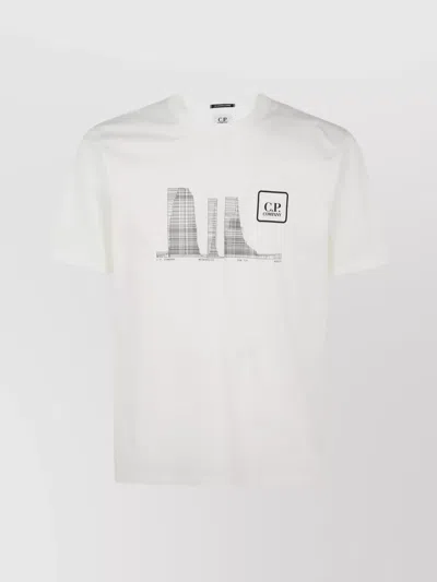 C.p. Company Urban Buildings Graphic Print T-shirt In White