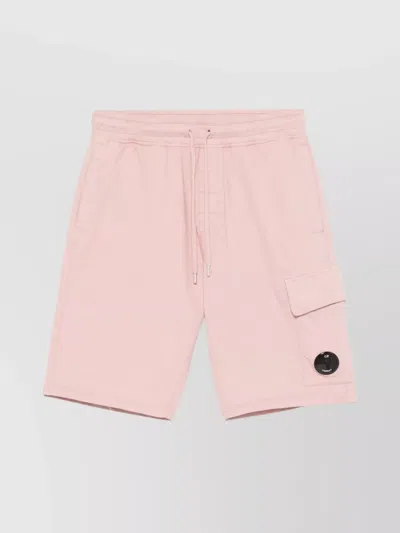 C.p. Company Utility Cargo Shorts With Side Flap Pocket In Pink