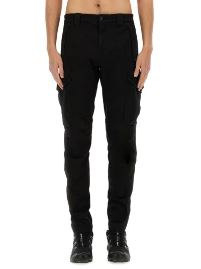 C.p. Company Utility-inspired Cargo Pants With Tailored Fit In Black