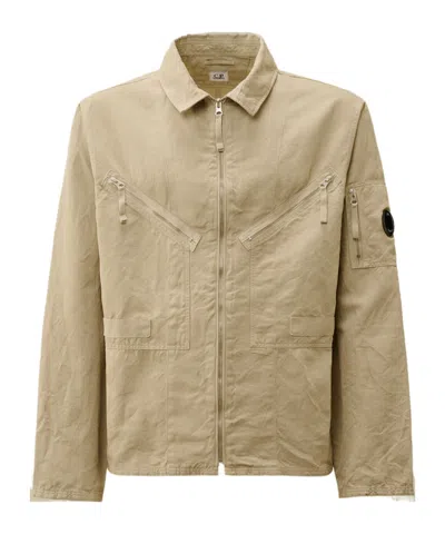 C.p. Company Utility Jacket In Neutral
