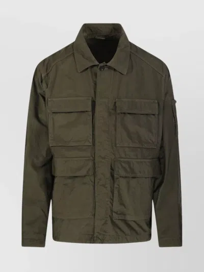 C.p. Company Multi-pocket Drawstring Jacket In Green
