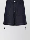 C.p. Company Cotton Denim Shorts With Concealed Button Fly