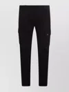 C.p. Company Utility Trousers With Belt Loops And Cargo Pockets In Black