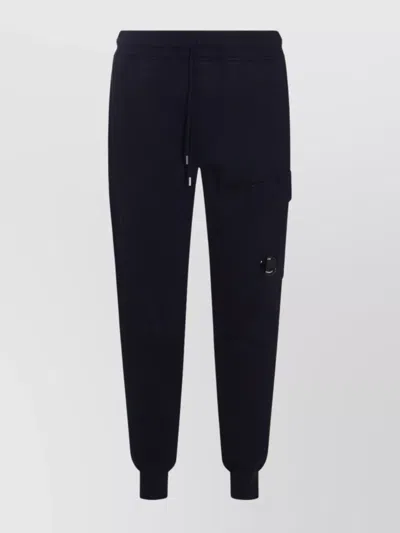 C.p. Company Utility Trousers With Elastic Waistband And Cargo Pocket In Black