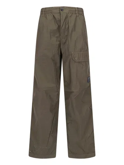 C.p. Company Utility-inspired Cargo Pants With Distinctive Lens Detail In Green