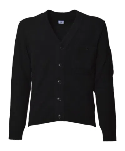 C.p. Company Long-sleeved Sweater In Black