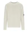 C.P. COMPANY C.P. COMPANY  VANISÉ WHITE MELANGE CREWNECK JUMPER