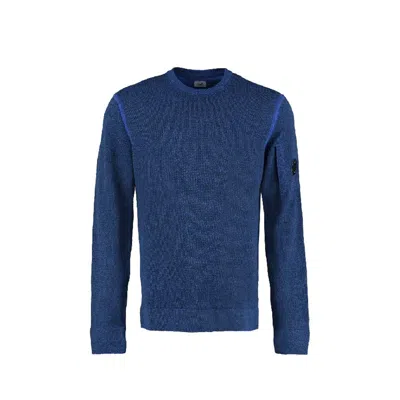 C.p. Company C.p Company Venisè Cotton And Linen Sweater In Blue