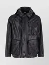 C.p. Company Versatile Hooded Jacket With Button And Pocket Features In Black