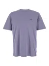 C.p. Company Violet T-shirt With Logo Printed On The Front