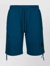 Shop C.p. Company Waistband Elastic Zip Pockets Shorts