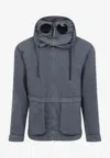 C.p. Company C.p.company Wax Explorer Jacket With Goggle Details In Blue