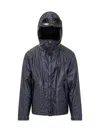 C.p. Company Goggle Waxed Jacket In Blue