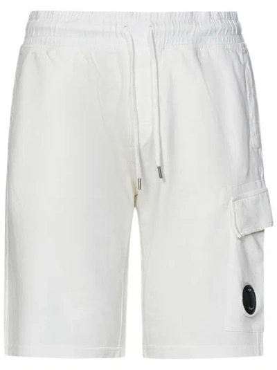C.p. Company White Cargo Shorts