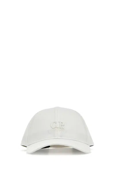 C.P. COMPANY C.P. COMPANY WHITE COTTON BASEBALL CAP