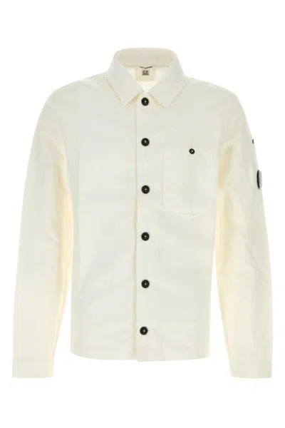 C.P. COMPANY WHITE COTTON BLEND JACKET