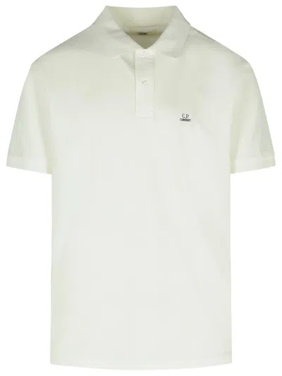 C.p. Company Short-sleeved Polo Shirt In Beige