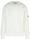 C.p. Company Pocket-patch Crew Neck Sweatshirt In White